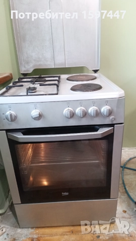 Комбинирана печка BEKO CSE 64010 DS/Silver/ГА A, 2 ГАЗОВИ И 2 ЕЛЕКТРИЧЕСКИ, БУТОН ЗА ЗАПАЛВАНЕ, снимка 6 - Печки, фурни - 52099278