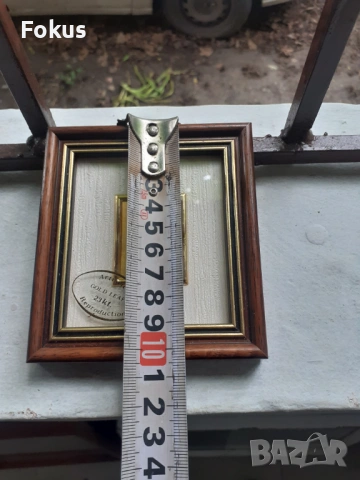 Картина миниатюра със златно фолио подпис рамка сертификат, снимка 5 - Антикварни и старинни предмети - 53327371