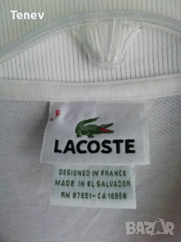 Lacoste Vintage Polo оригинална бяла памучна поло тениска , снимка 4 - Тениски - 40919820