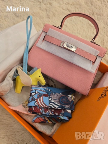 Налична чанта Hermes Mini Kelly, снимка 3 - Чанти - 53322258