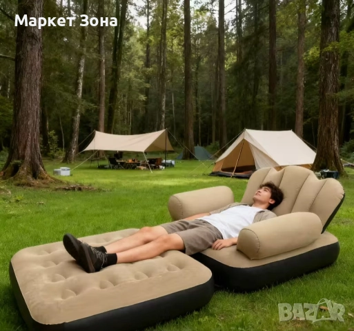 5-в-1 Надуваем Диван – Комфорт Навсякъде!, снимка 5 - Дивани и мека мебел - 51810264