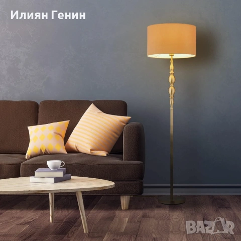 Подова лампа Relaxdays за хол, E27, снимка 2 - Настолни лампи - 53791356