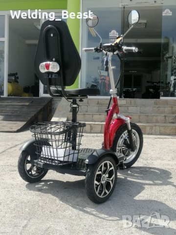 Електрическа Триколка с предно предаване А3 750W - Червена, снимка 5 - Мотоциклети и мототехника - 39300641