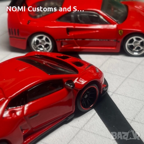 Hot Wheels Ferrari F40 Competizione & Lamborghini Huracan Super Trofeo , снимка 12 - Коли, камиони, мотори, писти - 52822576