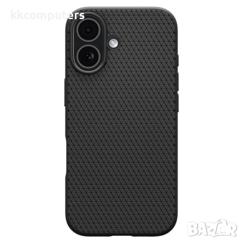 Оригинален кейс Spigen Liquid Air, За iPhone 17 (6.3), Черен и Протектор , снимка 2 - Калъфи, кейсове - 51922880