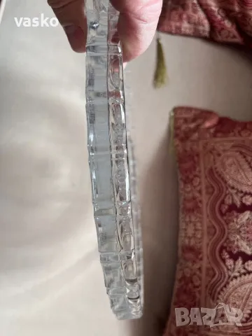 Кристален поднос за торта, снимка 8 - Чинии - 49342169