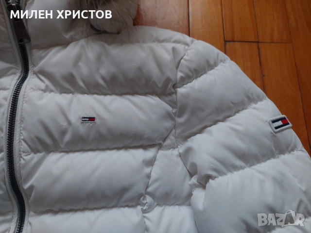 Tommy Hilfiger 100% оригинално пухено яке' размер S, снимка 3 - Якета - 52678397