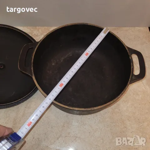 голяма масивна чугунена тенджера, снимка 2 - Съдове за готвене - 48494882