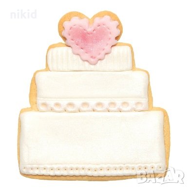 Малка голяма Сватбена торта етажи метални резци резец форми форма за сладки бисквитки сватба фондан, снимка 2 - Форми - 34370719