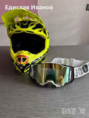 Каска Troy lee Se4 + Очила 100% Armega