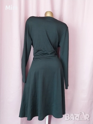 XL Черна рокля с дълъг ръкав , снимка 6 - Рокли - 52427798