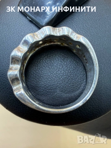 Сребърен пръстен /925/липсва 1 камъче, снимка 2 - Пръстени - 52416881