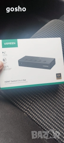 Ugreen KVM 4-портов HDMI 4K 60Hz превключвател (черен 