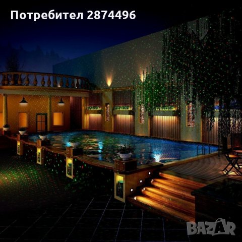 1798 Лазерен прожектор за фасада, Star Shower, снимка 3 - Други стоки за дома - 34659770