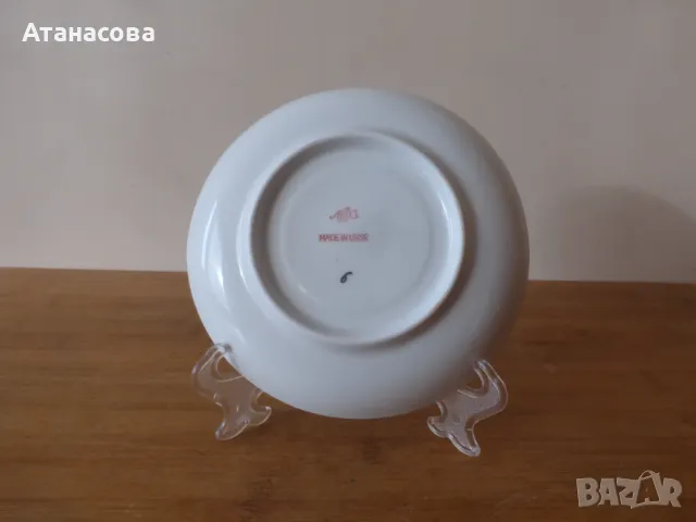 Руска порцеланова чинийка ЛФЗ 1970 г чиния, снимка 5 - Чинии - 49249542