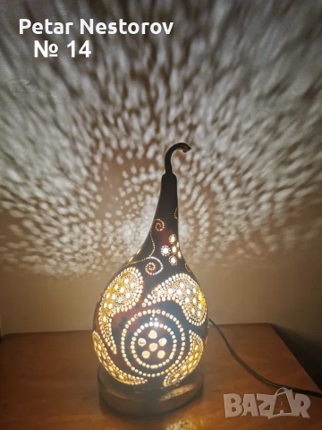 Декоративна лампа от кратуна