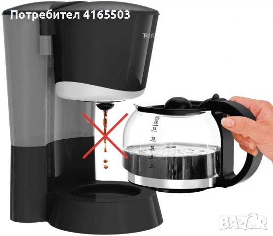 Кафемашина Tefal, 1.25 литра, 730-870 W, снимка 3 - Кафемашини - 53299876