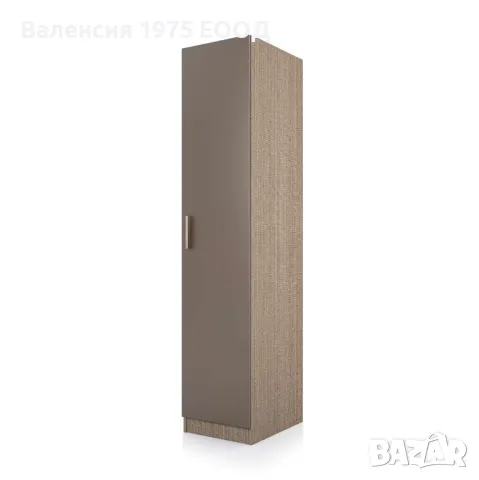 Еднокрил гардероб Сити 1010 дъб артисан или комбинация мока и латея мока/ ла, снимка 6 - Гардероби - 47360498