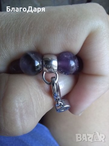 Гривна Esprit аметист и сребро 925, снимка 3 - Гривни - 42312048