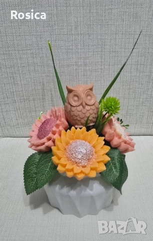 Сапунени цветя , снимка 2 - Ръчно изработени сувенири - 51537638