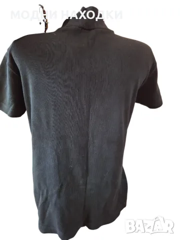 Черна блуза Поло Рипс(Имам и Цикламена), снимка 4 - Тениски - 49796614