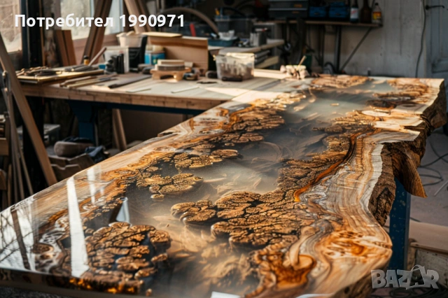 Маси от уникална дървесина и смола по поръчка, снимка 11 - Маси - 53729224