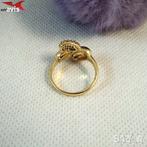 Пръстен с 14К златно покритие 224824, снимка 2 - Пръстени - 52678436