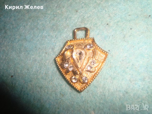 ПОЗЛАТЕН СТАР БРОНЗОВ АРТ ПЕНДАНТ ОРНАМЕНТИРАН с ВГРАДЕНИ ЦИРКОНИ РЕТРО ХЕРАЛДИЧЕН МЕДАЛЬОН 26656, снимка 7 - Антикварни и старинни предмети - 35666147