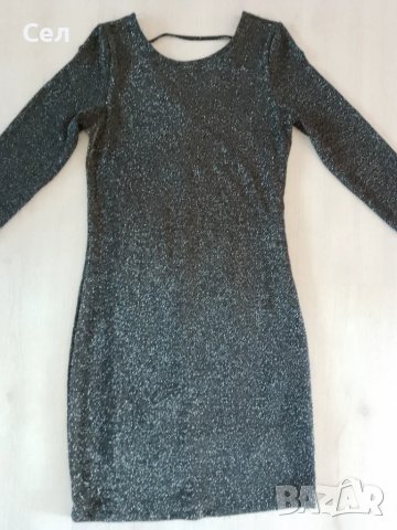 Нова черна блестяща рокля С