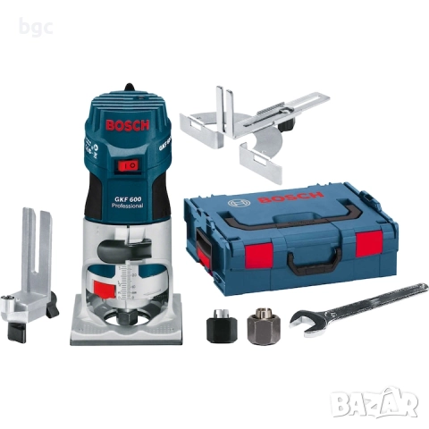 Нова Фреза Bosch Professional GKF 600, 600W, 33000 об/мин, Пластмасов куфар - 36 месеца гаранция