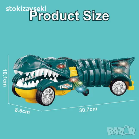 Интерактивна играчка крокодил със светлини, музика и спрей ефект, снимка 4 - Други - 49326440
