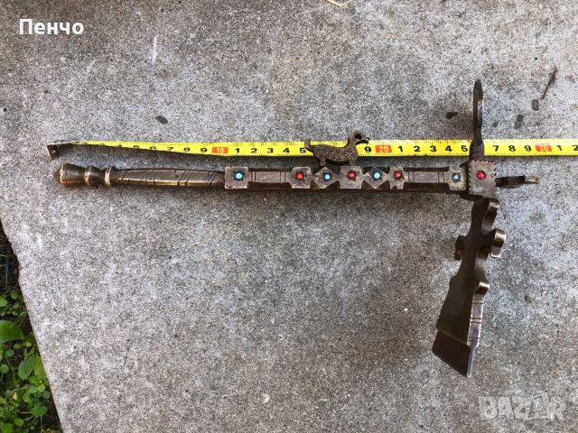 старинен османски /турски, арабски, персийски/ церемониален бронзов чук за захар, снимка 3 - Антикварни и старинни предмети - 51470266