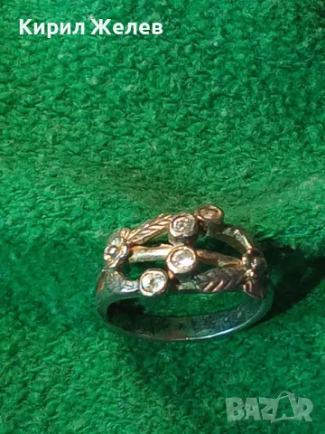 Старинен ФЛОРАЛЕН СКЪПОЦЕНЕН СРЕБЪРЕН ПРЪСТЕН СРЕБРО ВИСОКА ПРОБА с РЪЧНО ФАСЕТИРАНИ ЦИРКОНИ 48254, снимка 16 - Антикварни и старинни предмети - 48986965