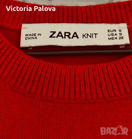 Червен топ без ръкави ZARA KNIT вискоза, еластан, снимка 4 - Корсети, бюстиета, топове - 47520011