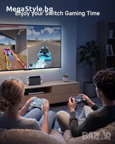 EasySMX S10, Nintendo Switch/Switch 2,PC, Mobile,TMR джойстик, HD Rumble, черен, безжичен контроле, снимка 3 - Джойстици и геймпадове - 55933923