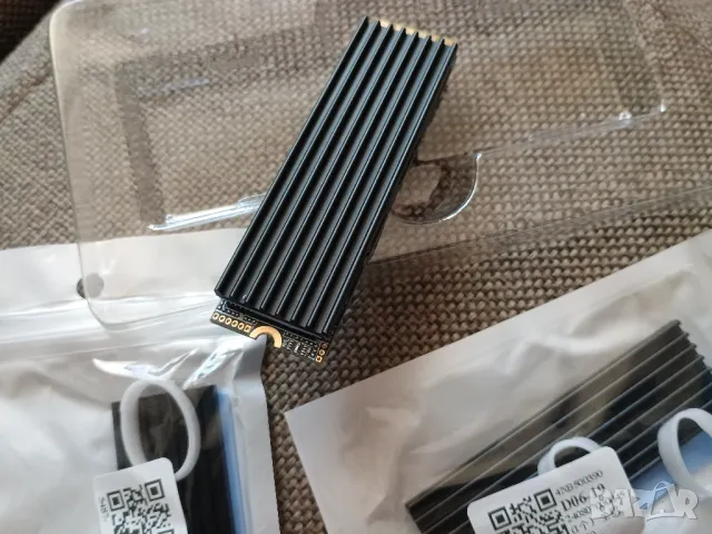 Радиатор за SSD NVMe 2280 алуминиев 2мм + термален пад + пръстени