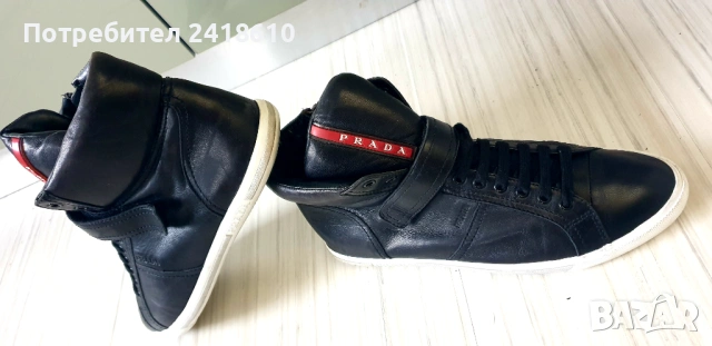 Prada Leather UNISEX Sneakers Size 41 - 26см ОРИГИНАЛ! ЕСТЕСТВЕНА Кожа!, снимка 11 - Кецове - 53384503