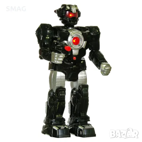 Играчка робот Черна батерия със светлина и звук за движение S_1145750