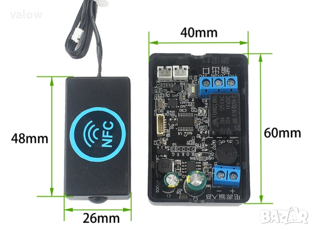 Система за контрол на достъп управление на бариери врати гараж биометрия карта чип NFC, снимка 6 - Друга електроника - 52508070