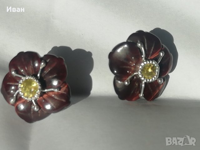 Обеци с тигрово око и титанит, снимка 5 - Обеци - 44158974