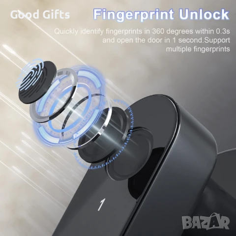 Смарт брава с пръстов отпечатък – сигурност с едно докосване, снимка 2 - Други стоки за дома - 51252314