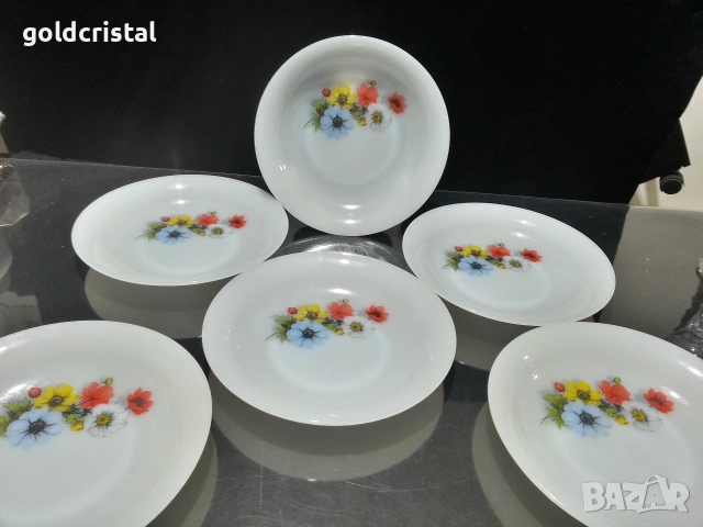 френски аркопал чинии дълбоки , снимка 4 - Антикварни и старинни предмети - 53237856