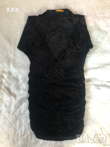 Черна елегантна рокля, снимка 6 - Рокли - 44601708