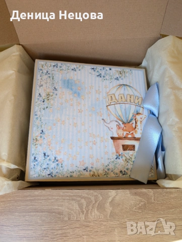 Бебешки ръчно изработен албум за снимки, подарък за бебе, погача, рожден ден, снимка 4 - Други - 53425850