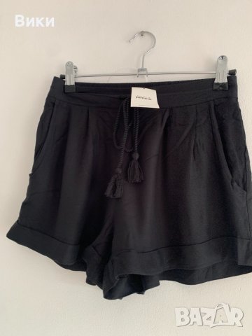 Черни къси панталонки черен панталон 