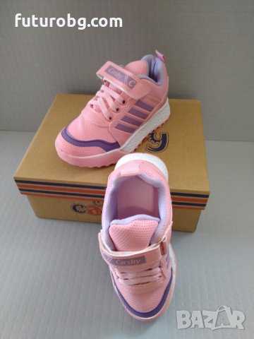 Розови маратонки с лилав акцент, снимка 4 - Детски маратонки - 34277412