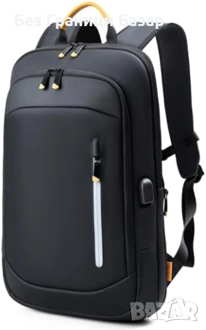 Нова Раница за компютър 15.6", 50% повече място, USB зареждане, черна