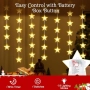 Нови 6 броя Коледни LED светлини звезди, 8 режима, таймер, топла светлина, снимка 4