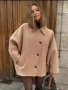 Бежово палтенце oversize, снимка 2
