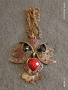 Колие с висулка БУХАЛ с ювелирно инкрустирани кристали и камъни 41567, снимка 6